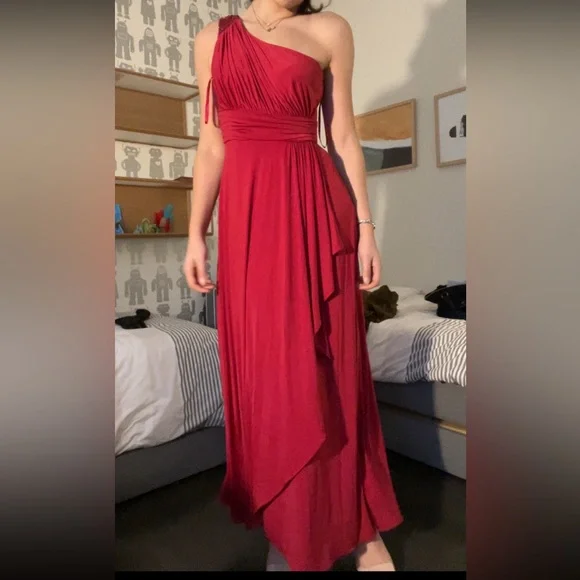 Bloomingdale's | Dresses | Fuschia Maxi Dress Formal One Shoulder Designer  | Poshmark